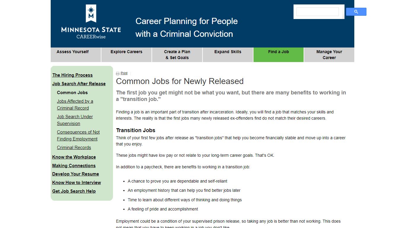 Common Jobs for Newly Released | Career Planning for People with a ...